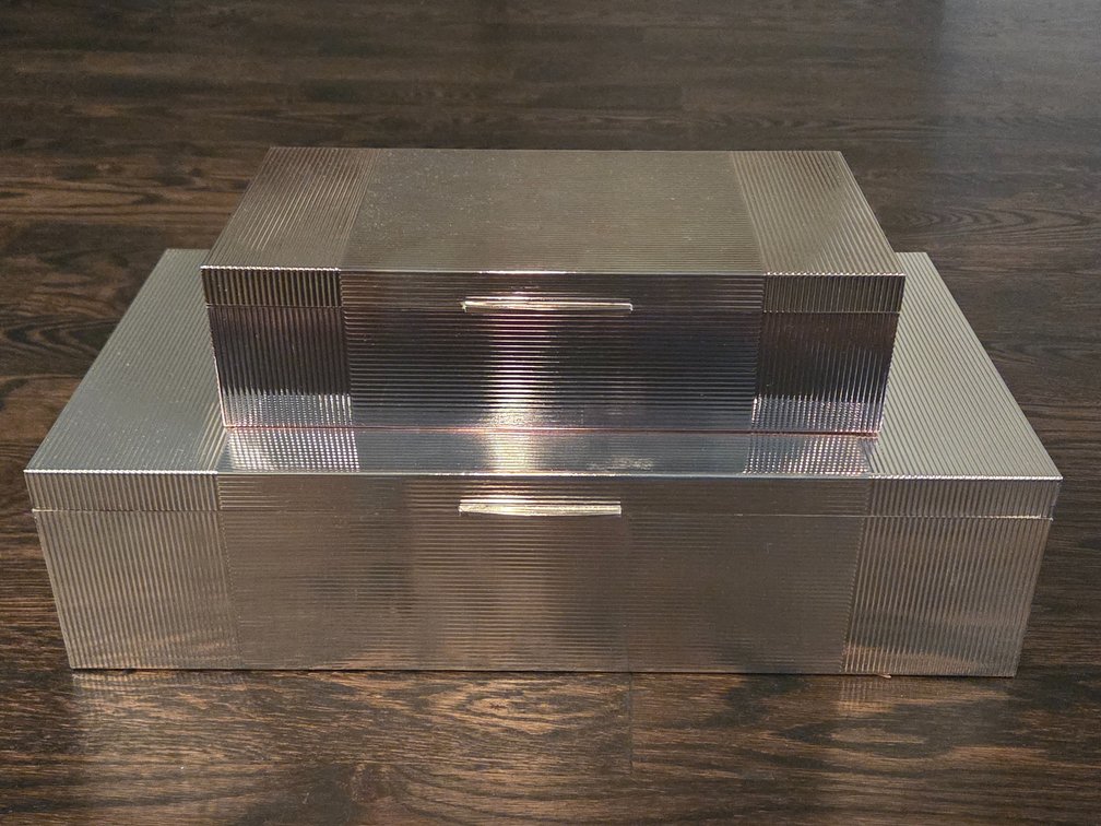 2 pc Luke Silver-Plated Box by Ralph Lauren Home