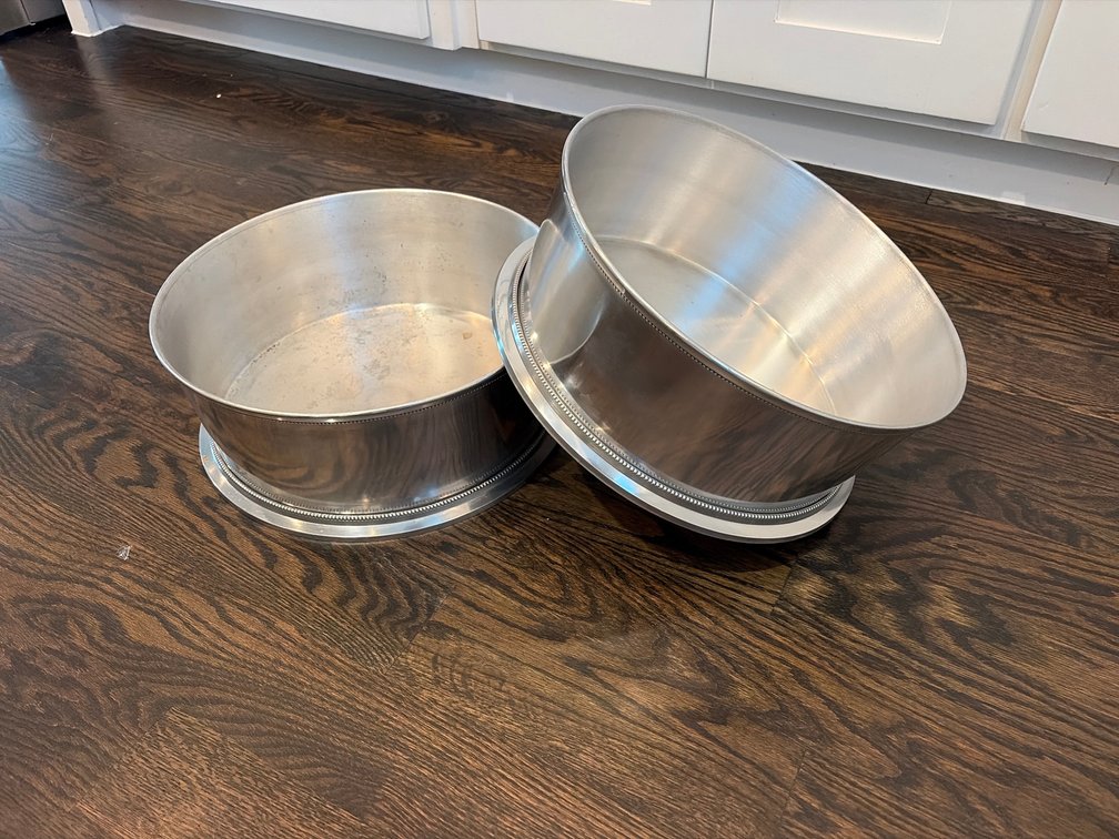 Aluminum decorative table centerpieces 2 ea