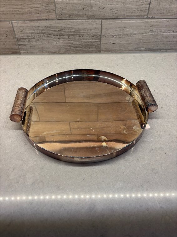 Ralph Lauren 12 inch platter silver Durban