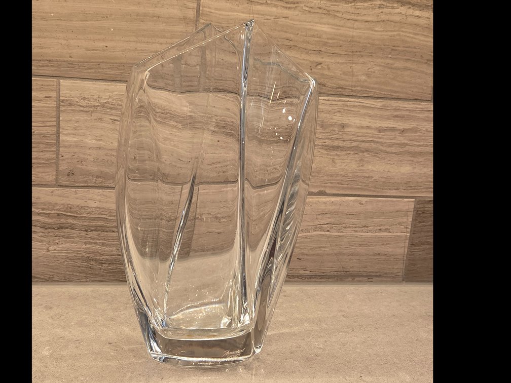 Vintage Baccarat Giverny crystal vase designed by Robert Rigot