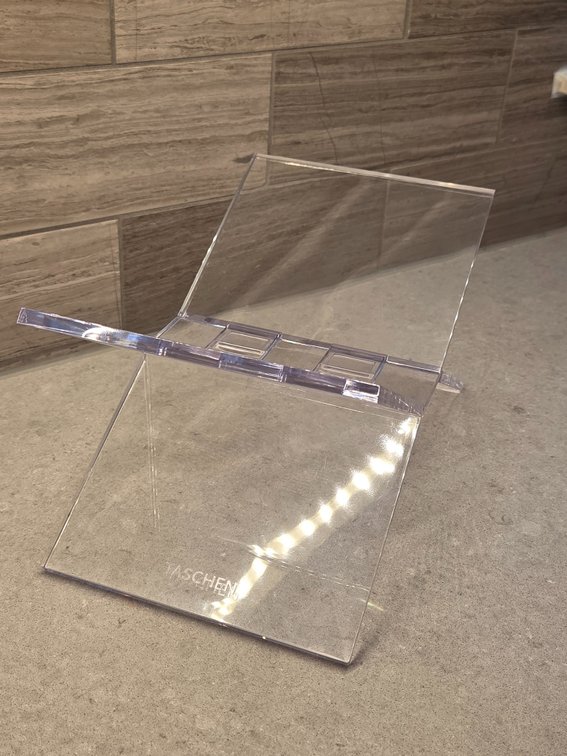 TASCHEN ACRYLIC BOOKSTAND ~WILL HANDLE LARGE HEAVY BOOKS