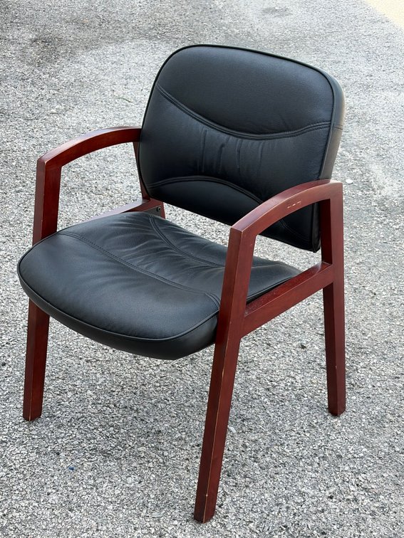 High-quality leather armchair