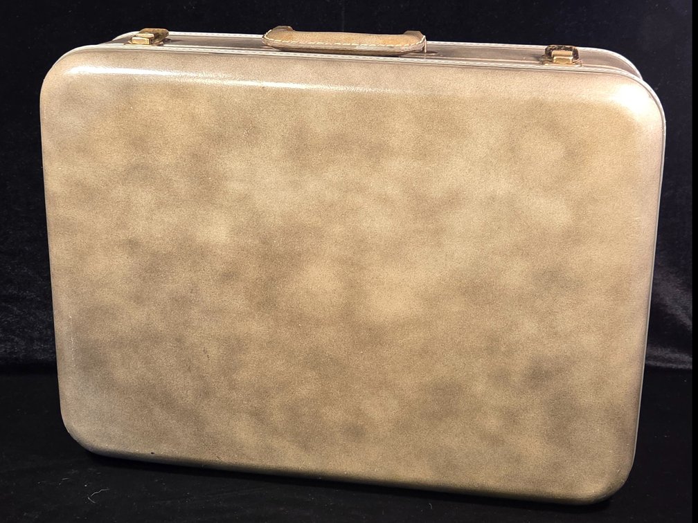 1960's Hardside Suitcase with original key