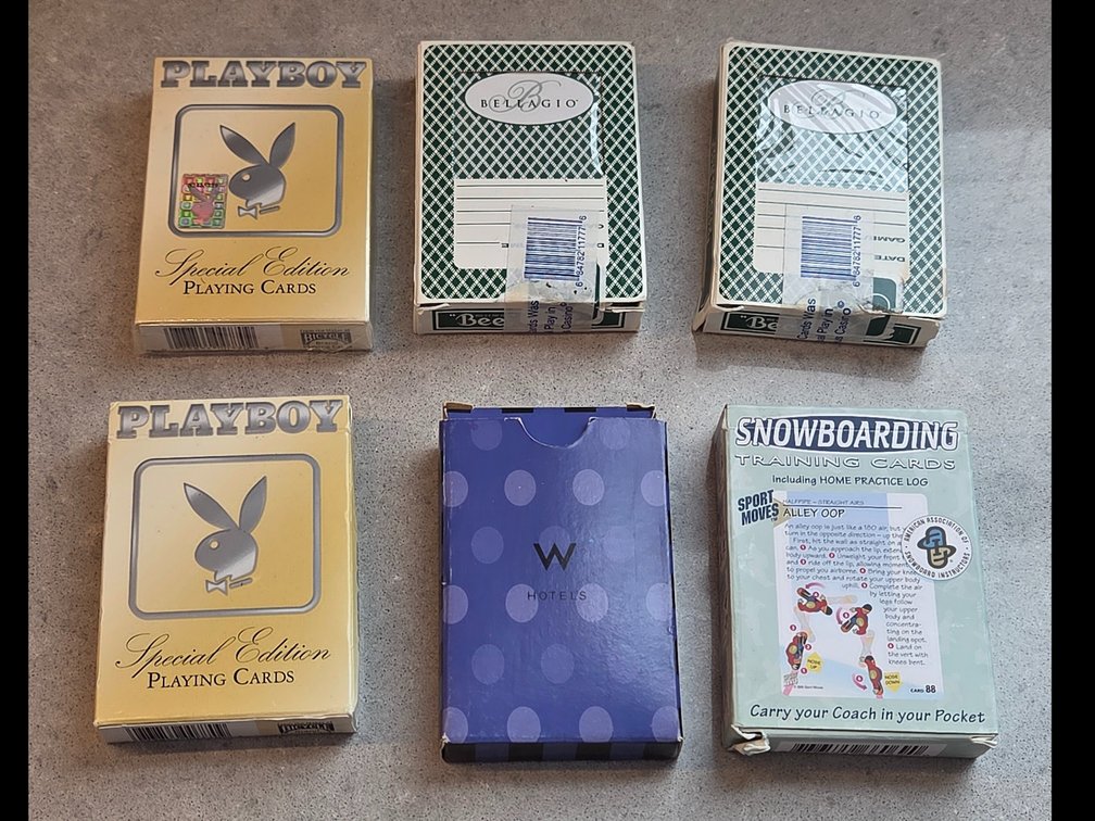 6 decks of playing cards