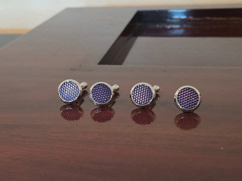 2 pairs of Montblanc Meisterstück Stainless Steel Cufflinks