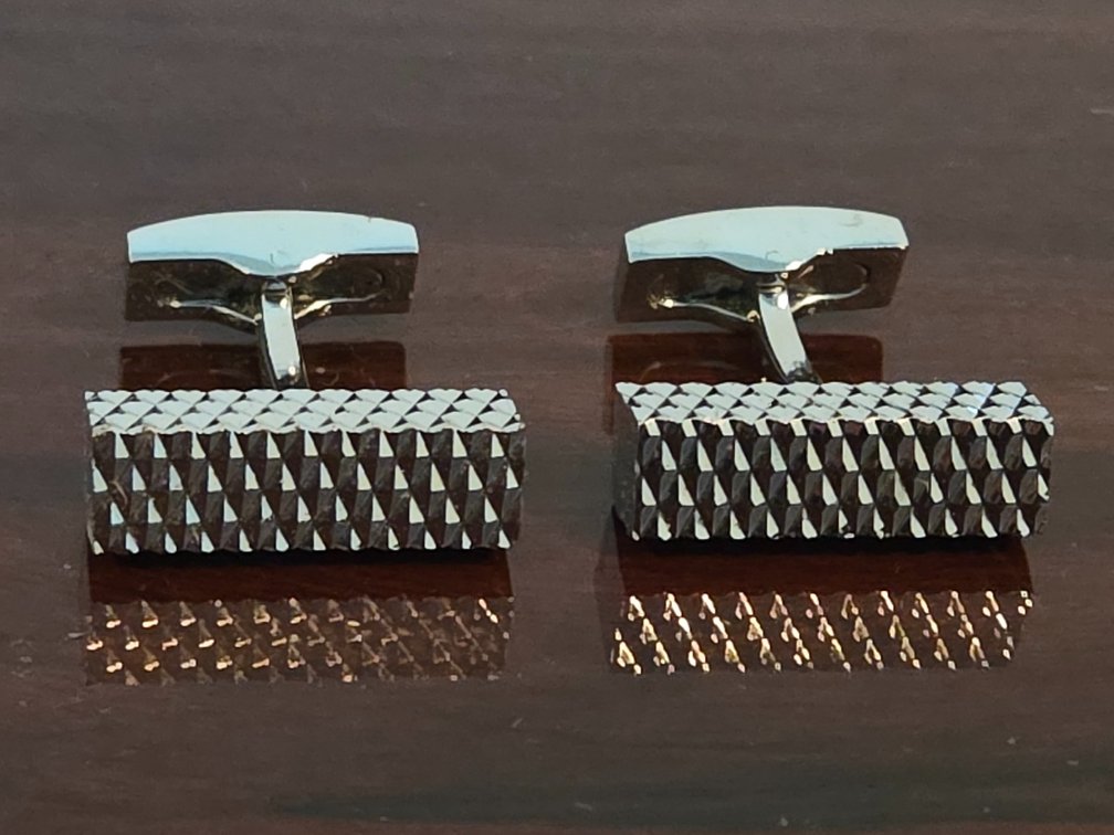 TM Lewin London Diamond Cut Cufflinks