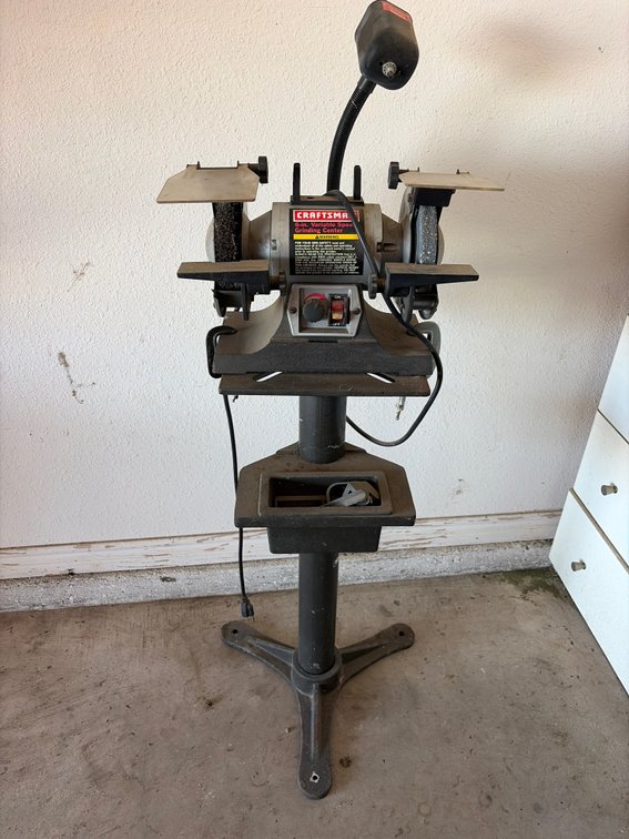Craftsman 6 inch variable speed bench grinder with steel stand