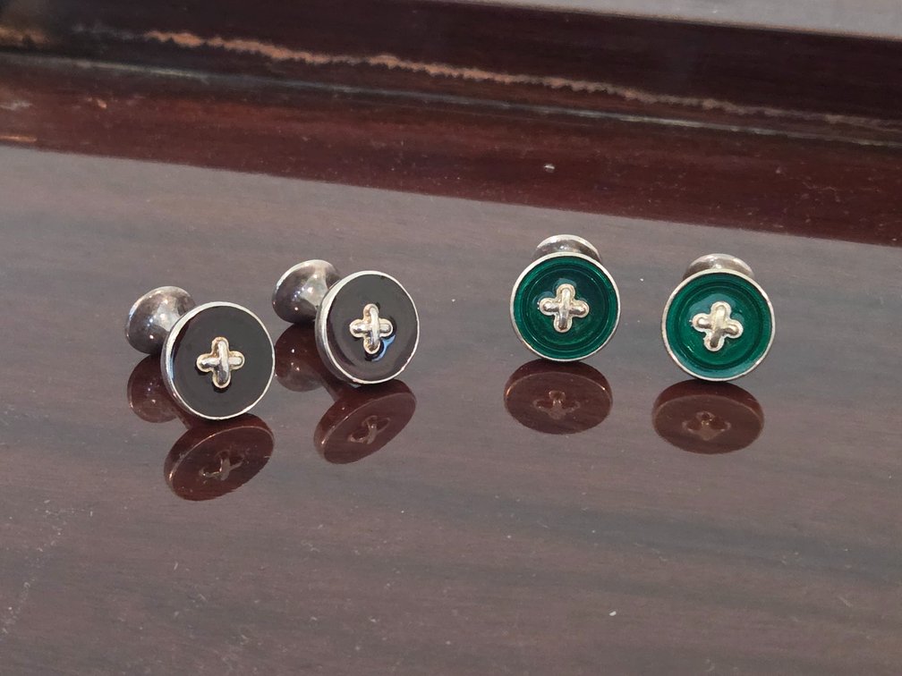2 pairs of Turnbull & Asser button shaped Cufflinks