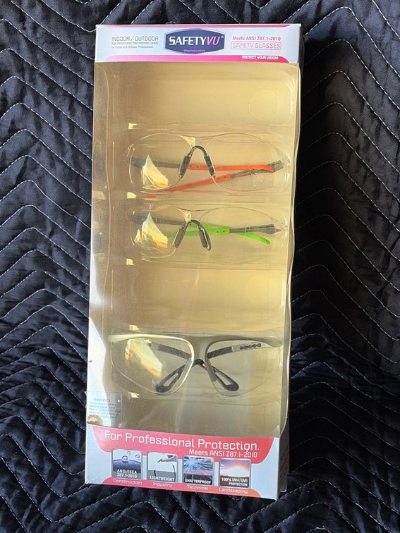 (3) safety glasses
