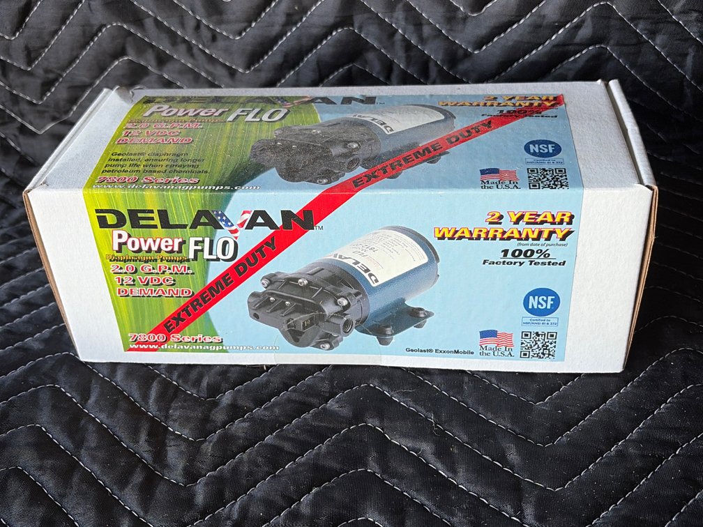 DELAVAN power flow 2.0 GPM diaphragm pump USA new in the box