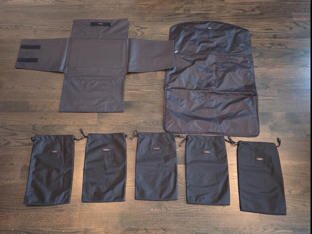 7 pc Tumi Smart Travel Packing Bags