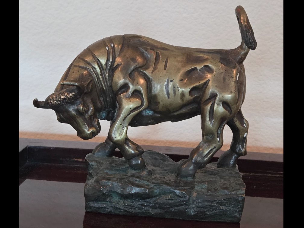 Louis Vidal inspired Bronze Bull Sculpture