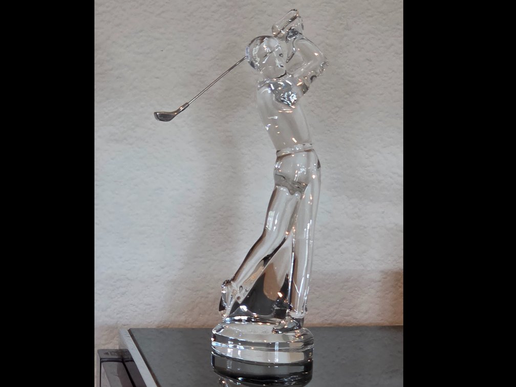 Retired Baccarat Crystal Golfer Figurine