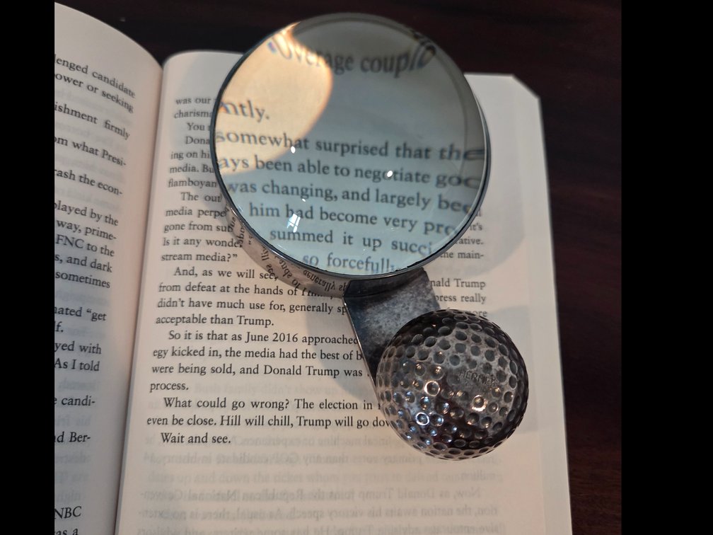Hermes Paris 1960 Vintage Golf Motif Desk Magnifier Glass In Silver