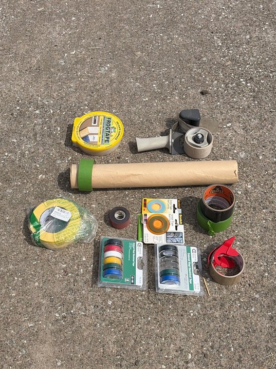 Assorted tape & masking paper