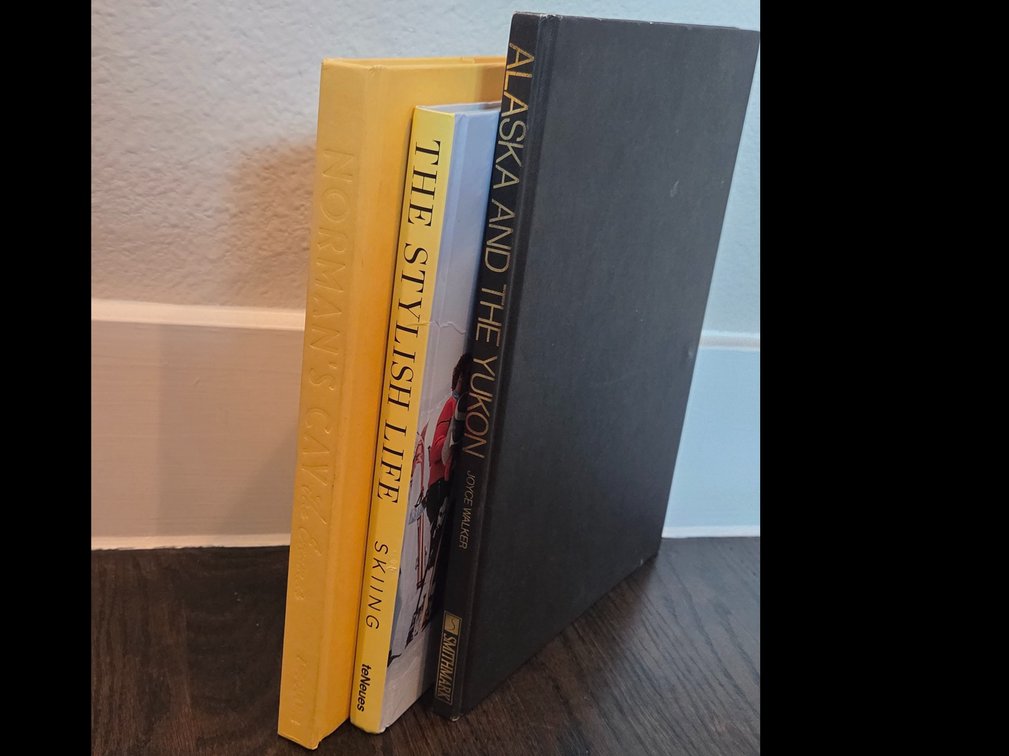 3 Hardcover Travel Books 13” x 9 1/2” the total height 2 1/2”