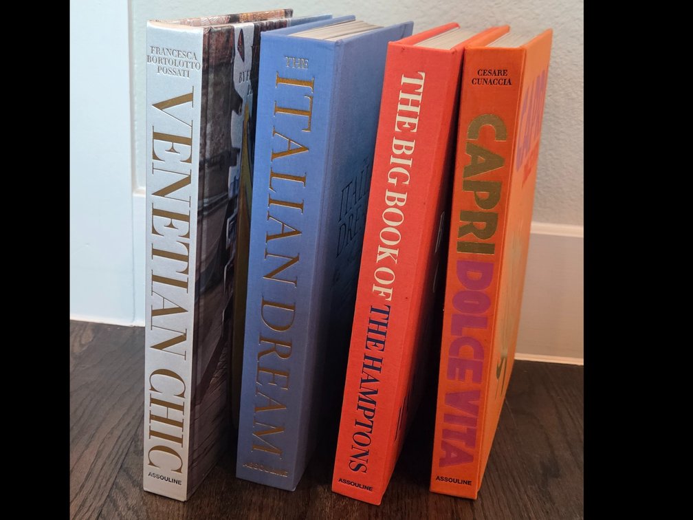 4 Assouline Travel Series hardcover coffee table books