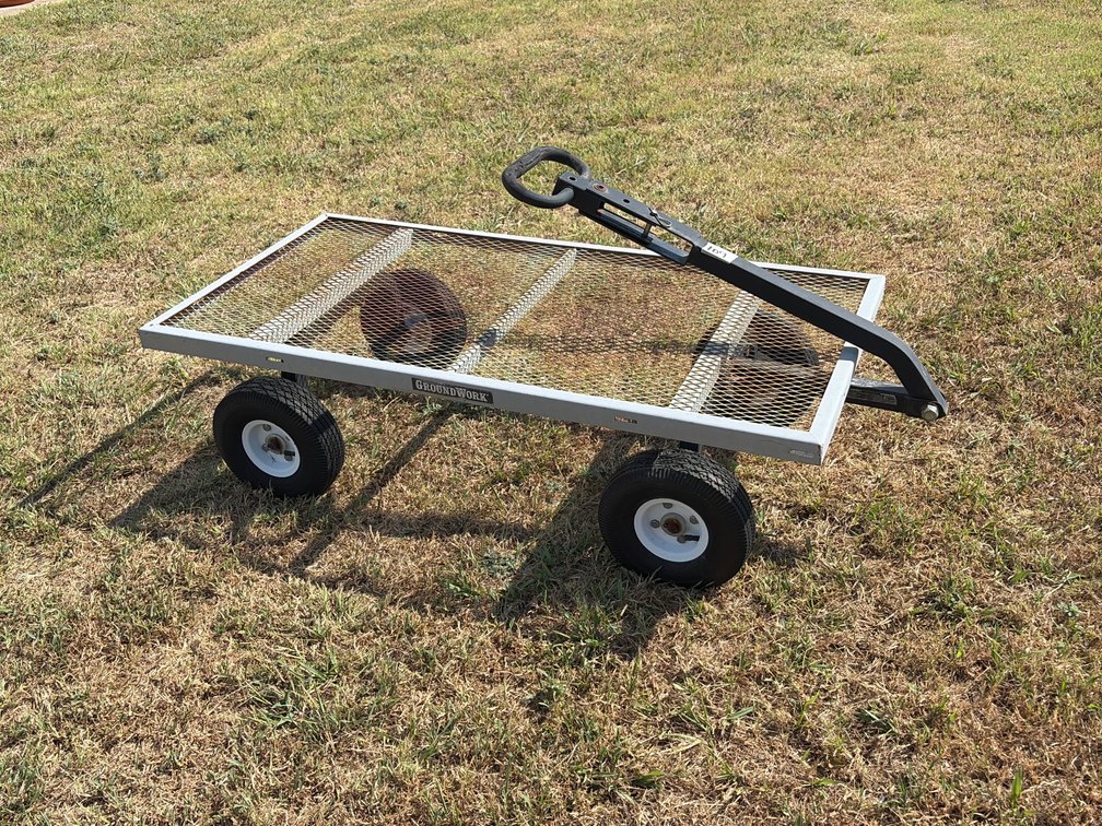 Graham work 4 foot flatbed trailer for garden tractor