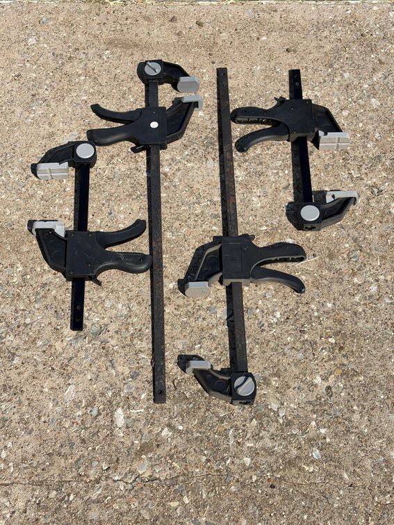 Group of four bar clamps