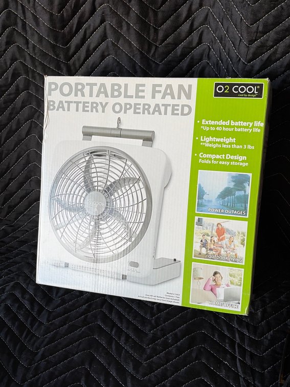 Portable fan battery operated