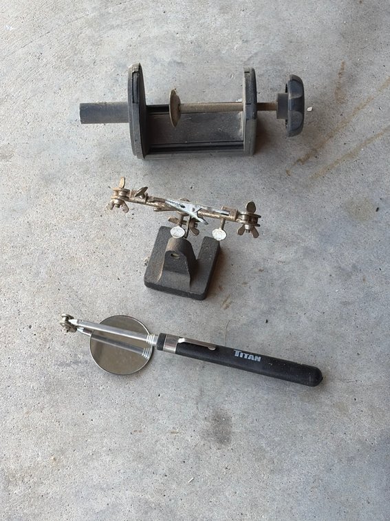 Adjustable mirror, two holder and clamp
