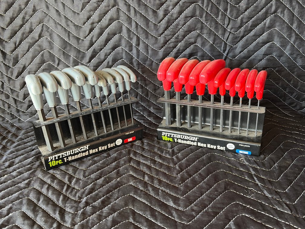 (2) Sets Hex keys w/handles SAE & merric