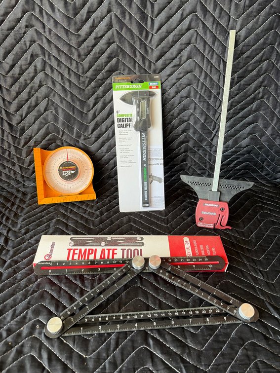 Johnson, magnetic angle, locator, Pittsburgh, digital caliper, template tool, saw guide