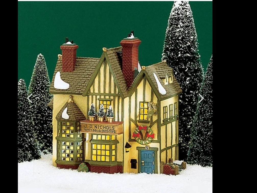 Vintage 1995 Department 56 Dickens' Village Series "J.D. Nichols Toy Shop" Item #5832