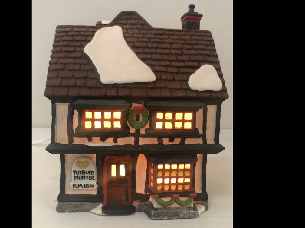 1990 Department 56 Dickens' Village "Tutbury Printer" (Item #5568-9)