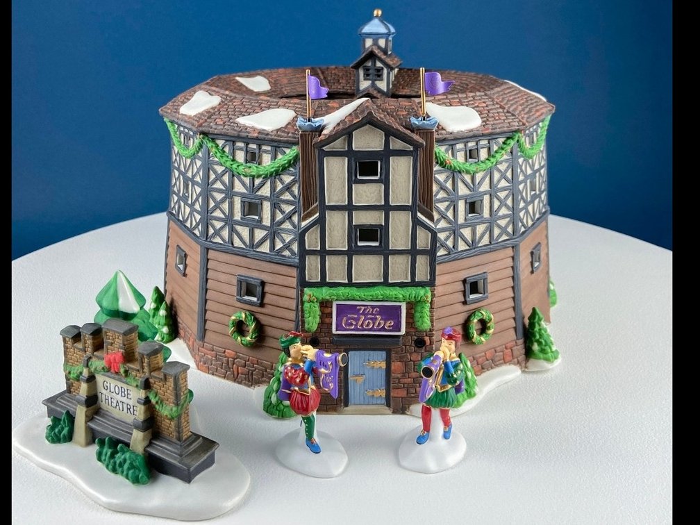 1997 Department 56 Historical Landmark Series "The Old Globe Theatre" Dickens' Village collection (Item No. 58501)