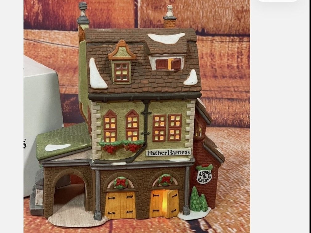 Department 56 1994 "Hather Harness" porcelain building from the Dickens' Village Series Item #5823-8