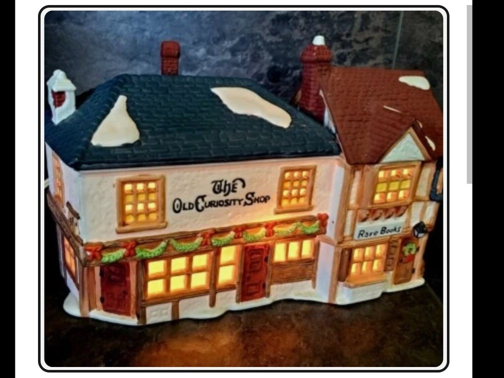 Vintage 1987 Department 56 Heritage Village Collection Dickens' Village Series "The Old Curiosity Shop" (Item No. 5905-6)