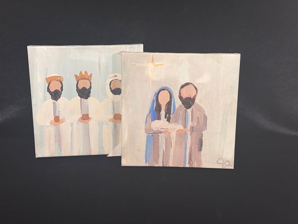 9X9 Christmas 2020 canvas nativity pictures