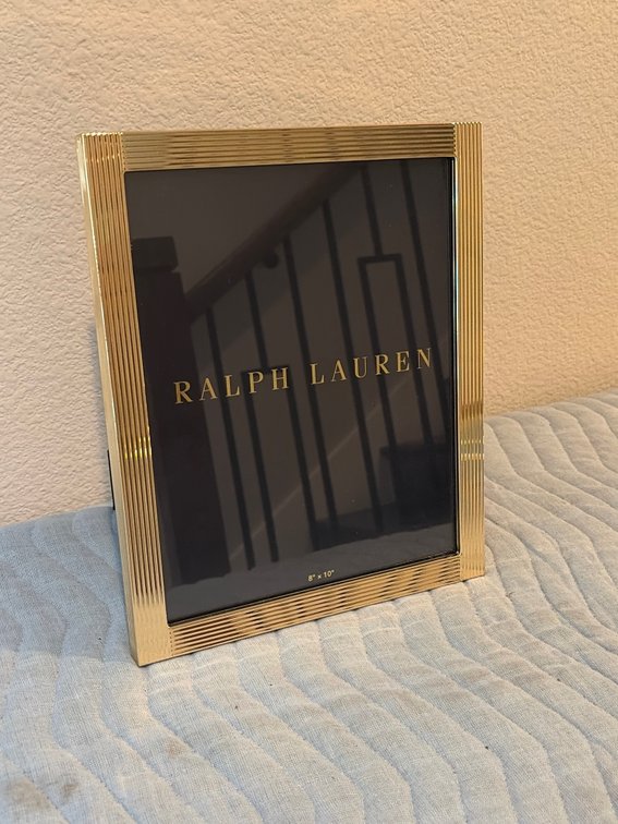 Ralph Lauren Home Luke Frame 8X10 featuring an Art Deco-inspired ridged geometric design