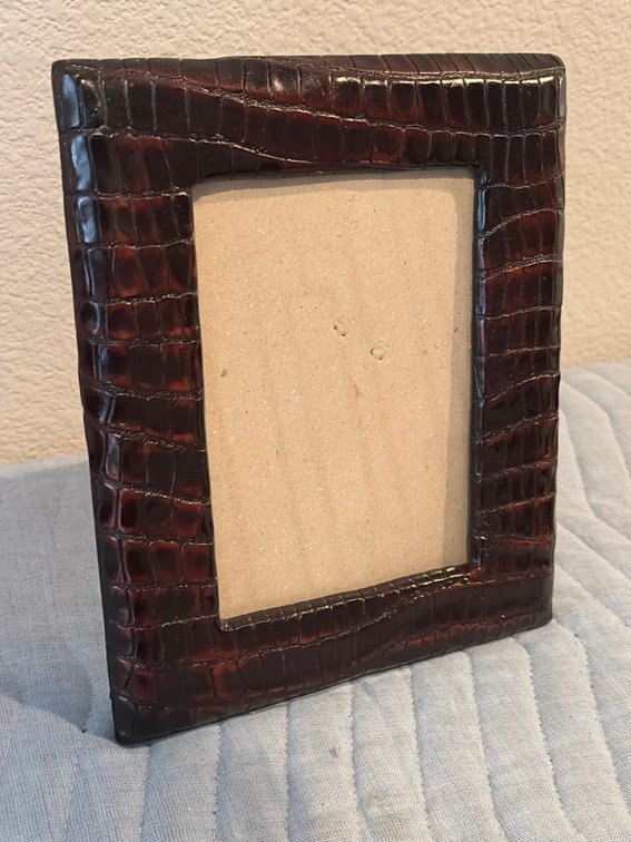 Vintage crocodile 5 x 7 frame