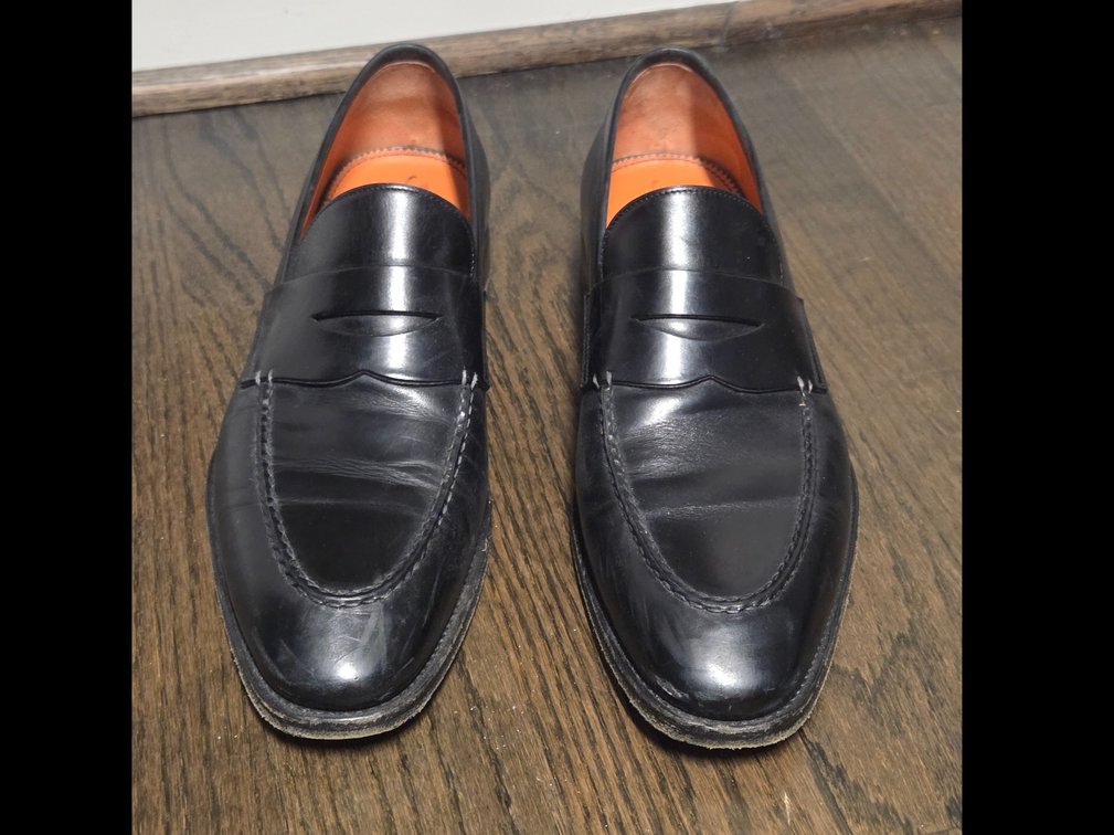 Santoni 8.5 Men's Leather Loafers