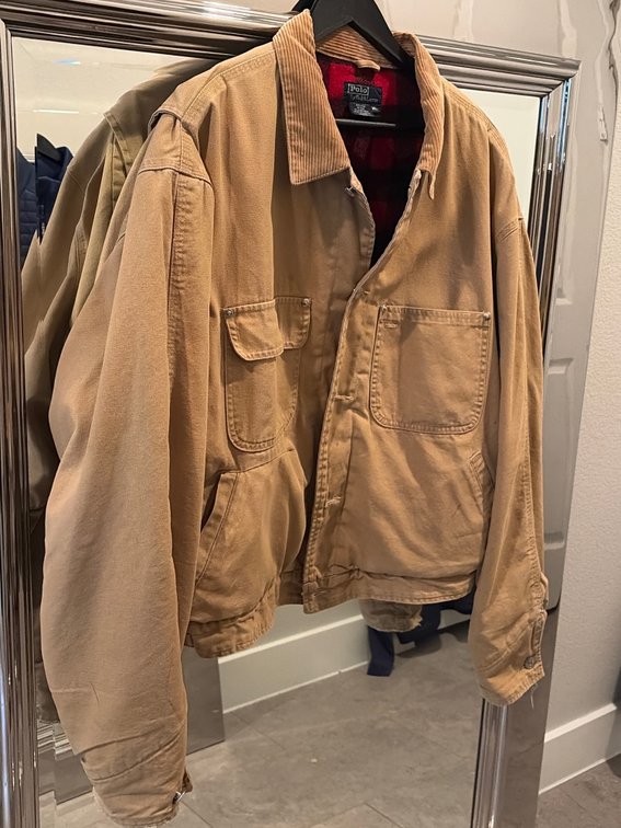 Ralph Lauren men’s XL brown jacket with red lining