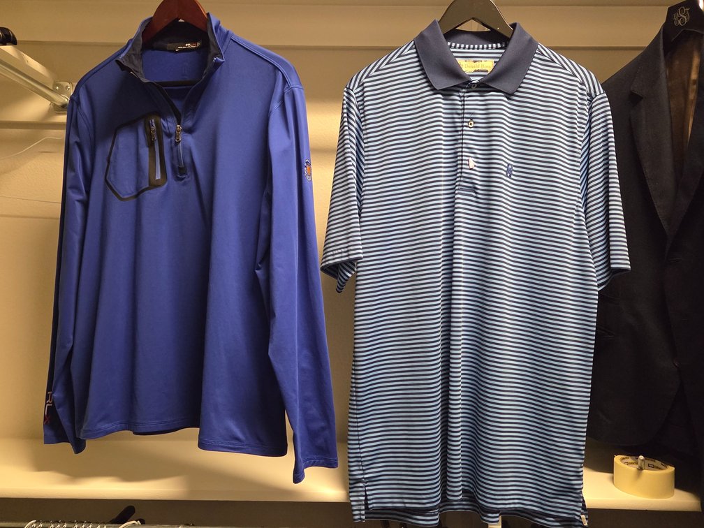2 Size L Polyester Golf Shirts