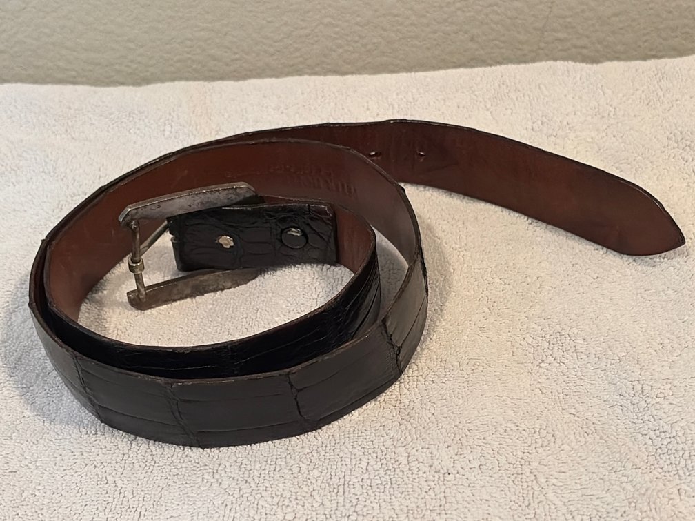 Peter Hoffman design black crocodile belt