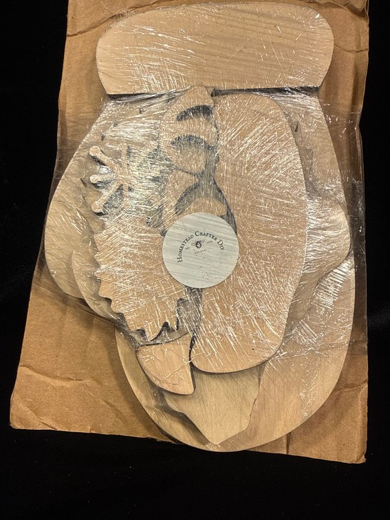 laser-cut wooden craft kit or shape set