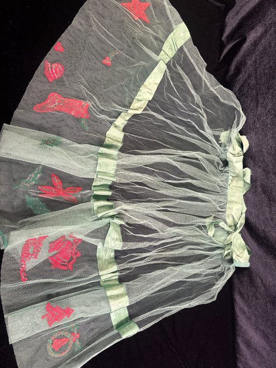 light green mesh Christmas costume skirt