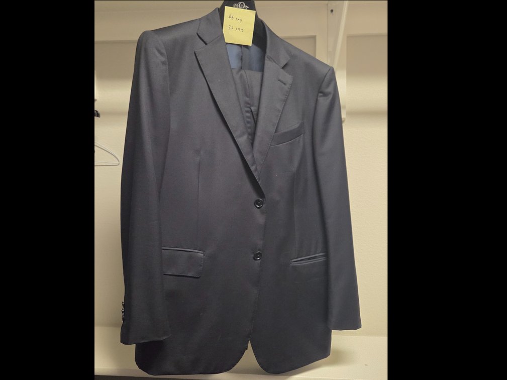 Ermenegildo Zegna Micronsphere Black Suit 46R