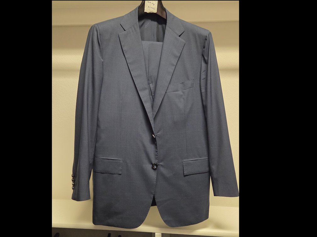 Kiton Diamante Blue Italian Suit 44R