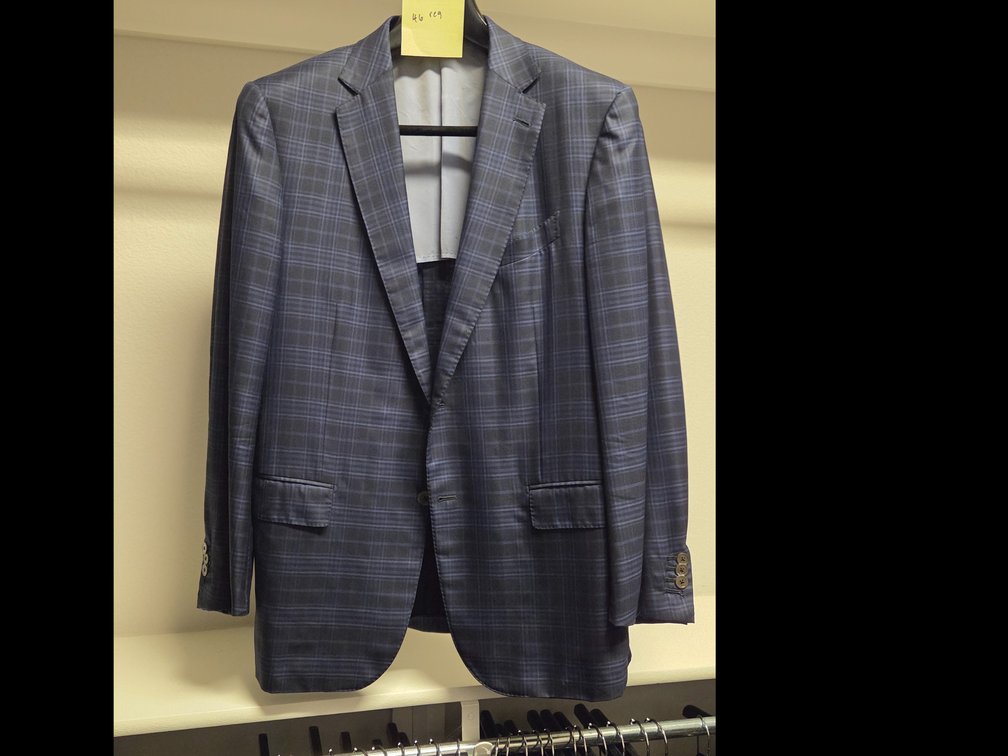 Ermenegildo Zegna 46R Modern Plaid Sports Coat
