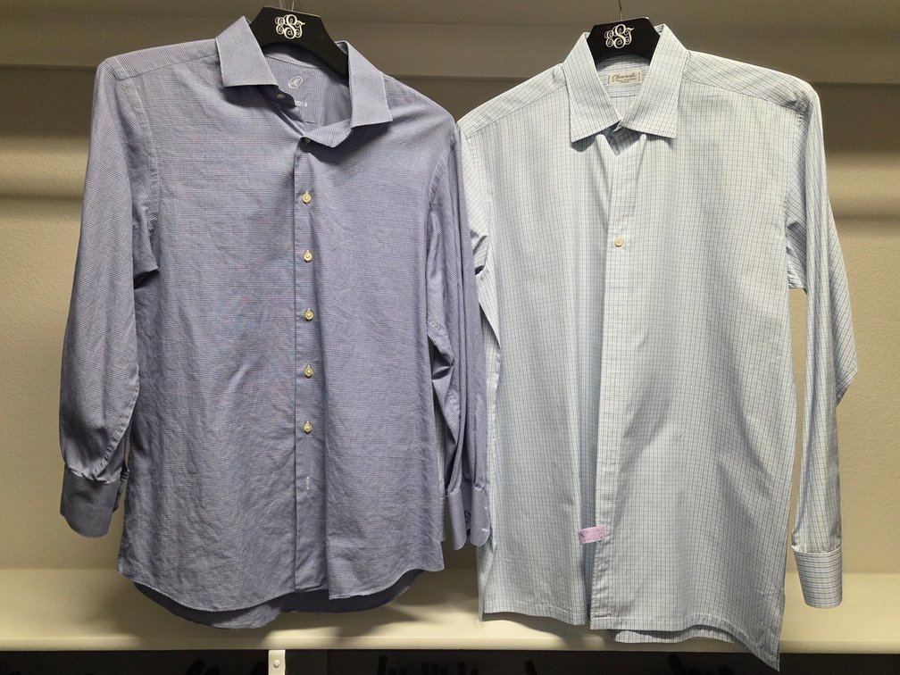 2 L Cotton long sleeved dress shirts