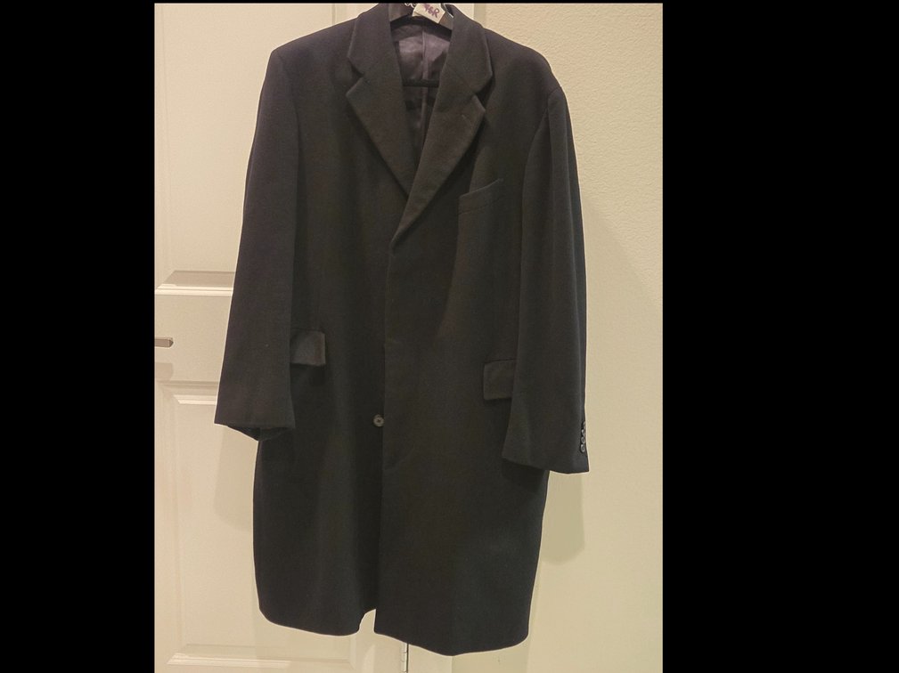 Polo Ralph Lauren 46R Black Cashmere Coat