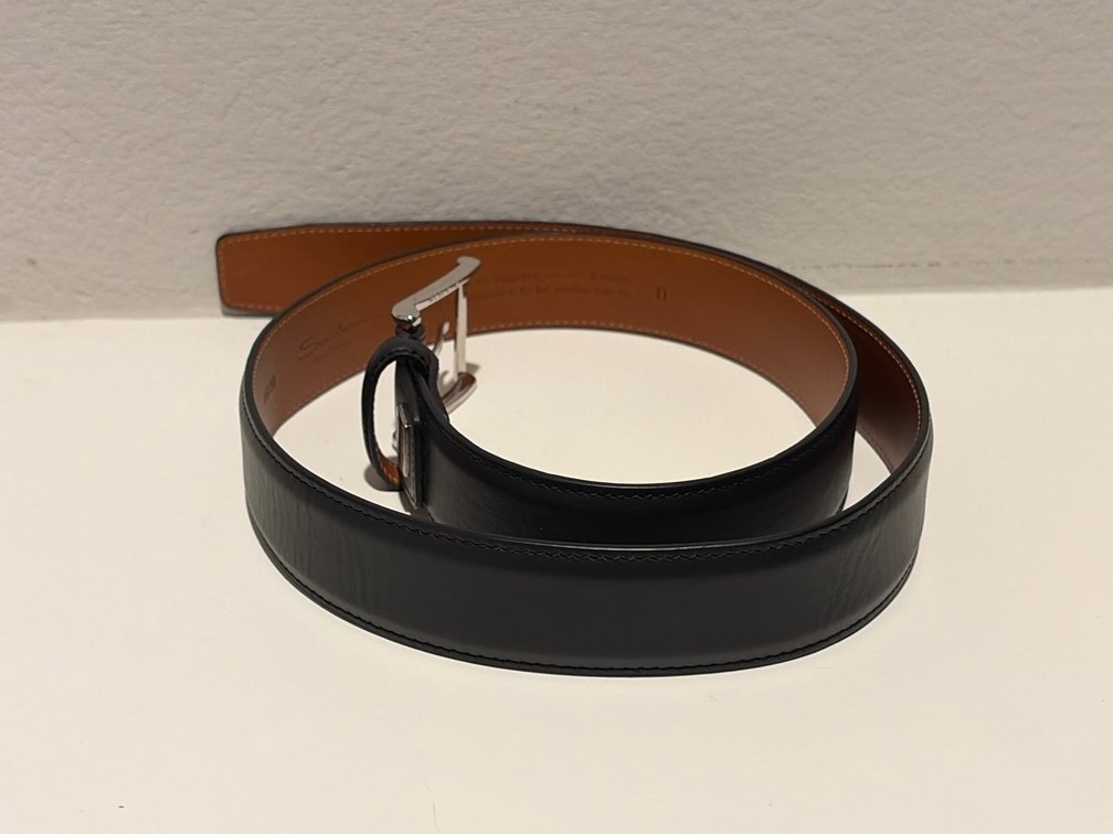 Santoni Italian leather 32 belt