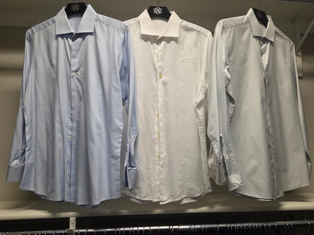 3 42R L Michel's Bespoke long sleeved dress shirts