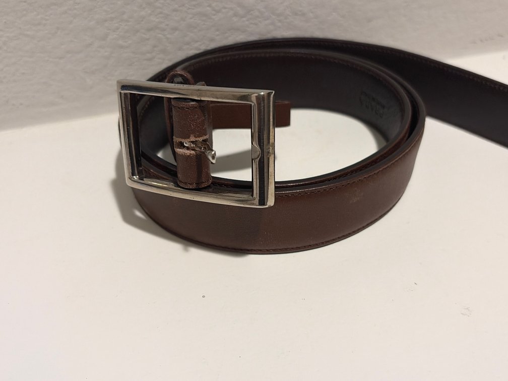 Prada 32 mens brown belt