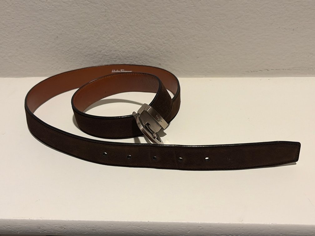 Salvatore Ferragamo Italian designer 32 men’s brown belt